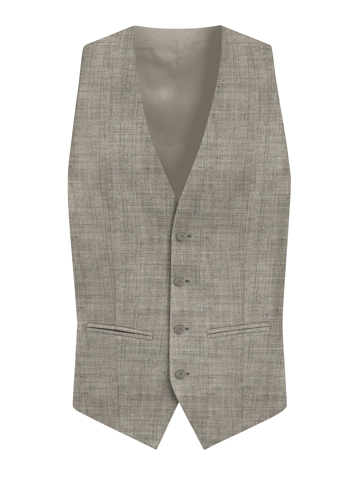 Regular Fit Beige Suit Waistcoat
