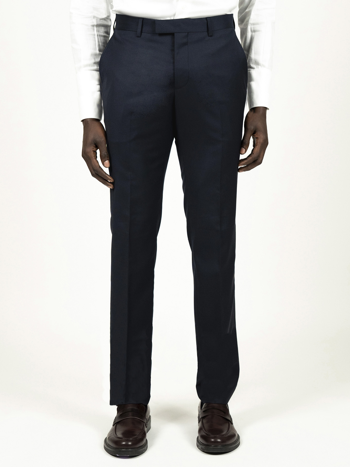 Dark Blue Tailored Fit Trousers