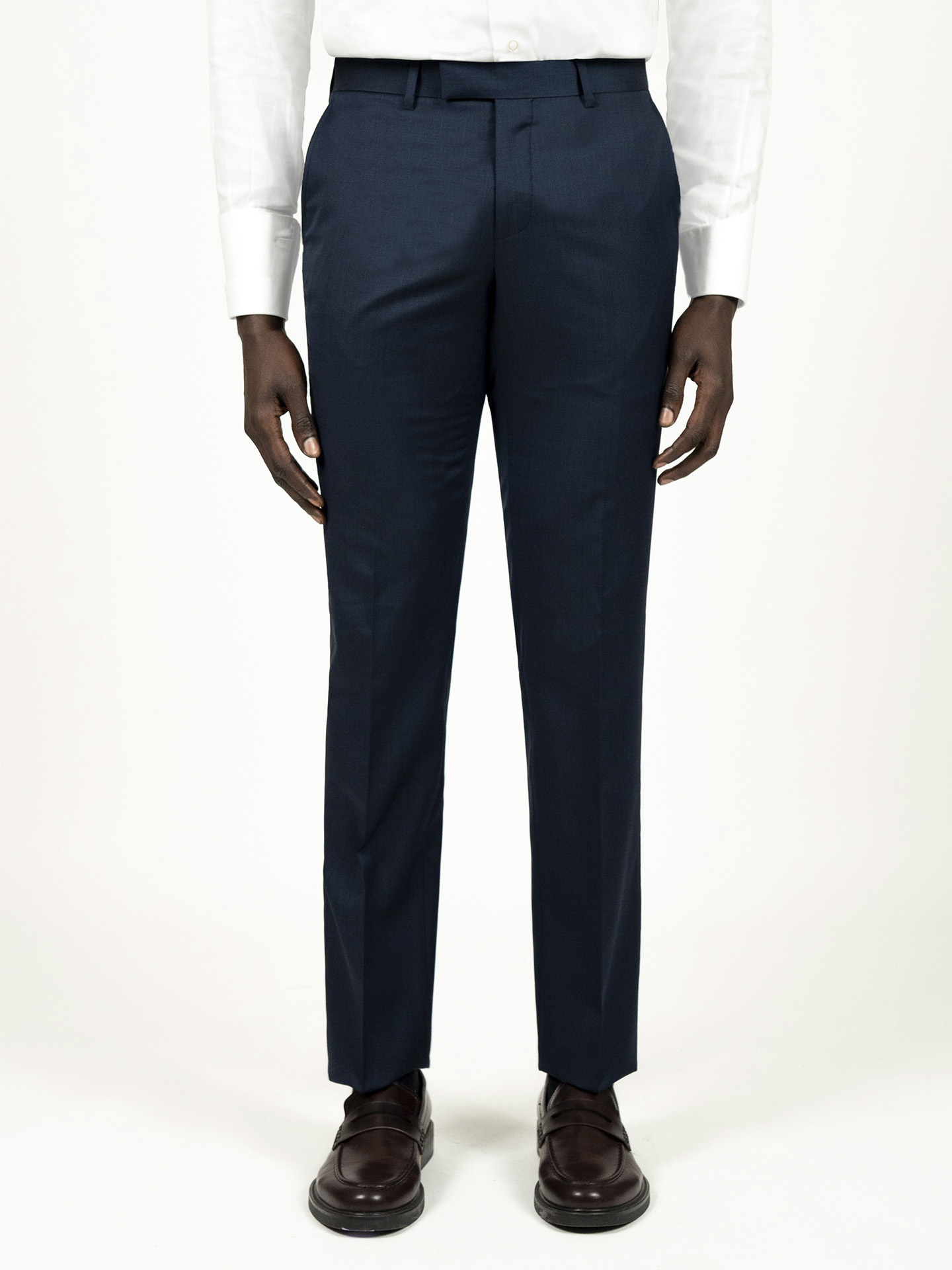 Blue Tailored Fit Trousers