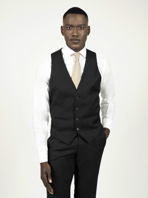 Black Regular Fit Waistcoat - Image product