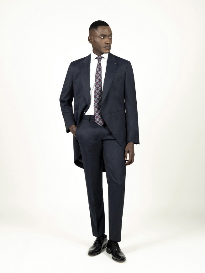 Blue Wool Morning Suit