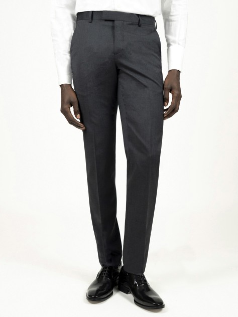 Tailored Fit Charcoal Grey Italian Fabric Trousers - Image product