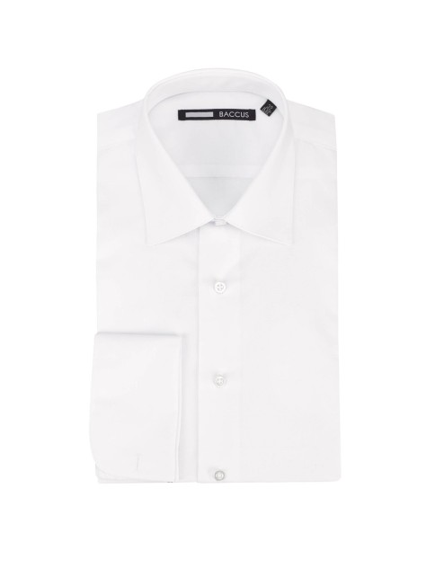 White Regular Fit Easy Care Double Cuff Shirt - Image product