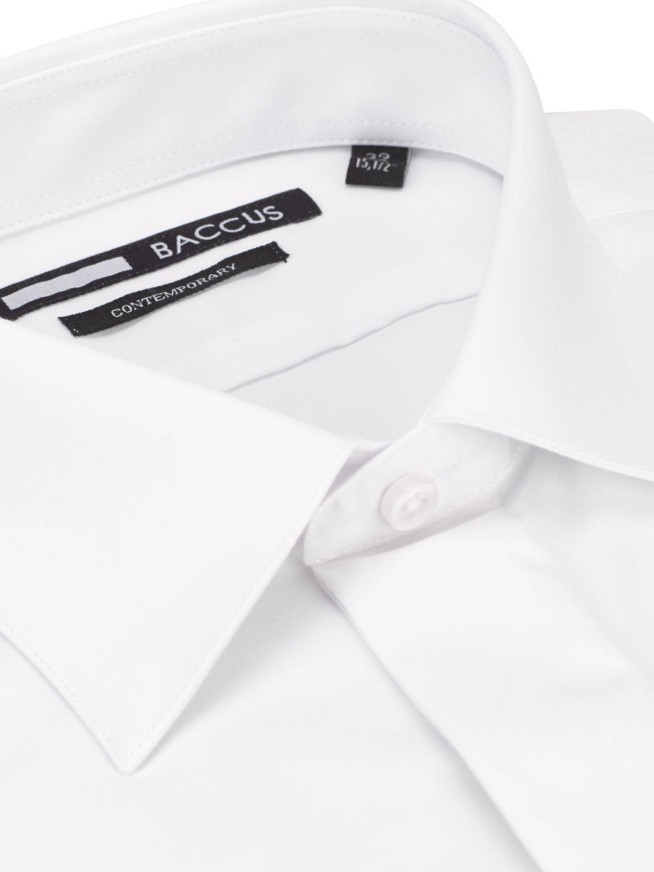 White Contemporary Fit Easy Care Double Cuff Shirt