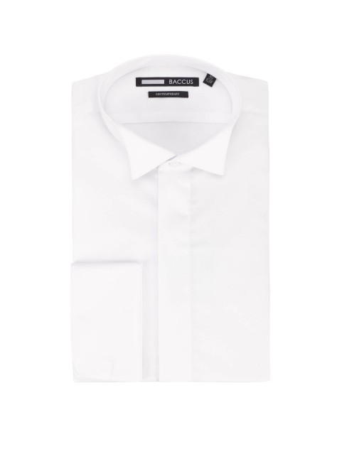 White Contemporary Fit Easy Care Tuxedo Shirt - Image product