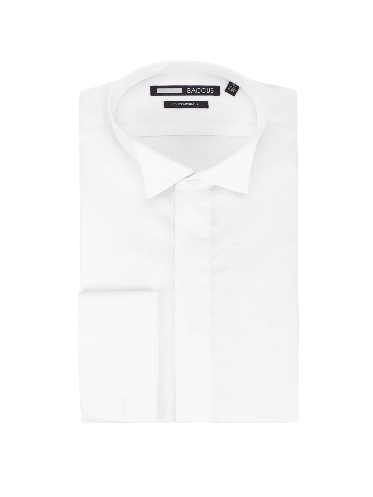 White Contemporary Fit Easy Care Tuxedo Shirt