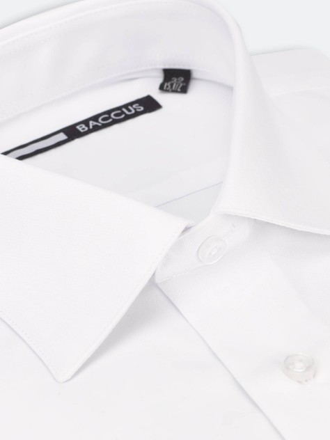 White Regular Fit Cotton Formal Shirt