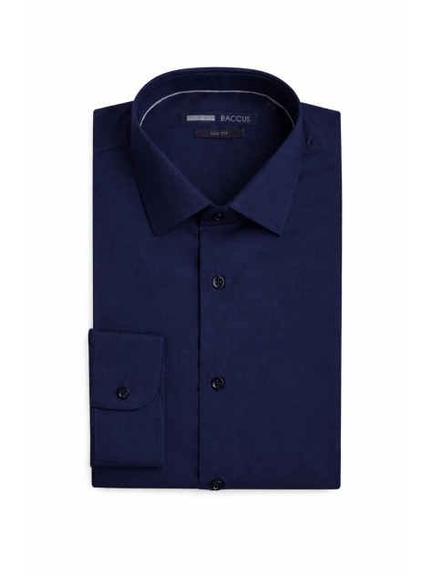White Slim Fit Shirt with Contrast Collar Detail - Image product