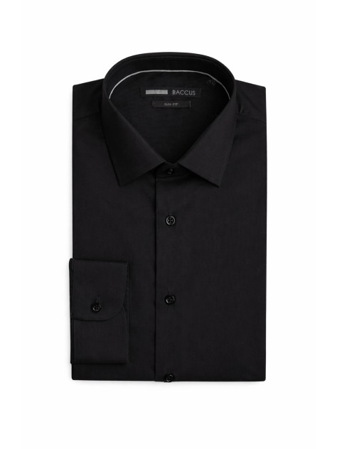 White Slim Fit Shirt with Contrast Collar Detail - Image product