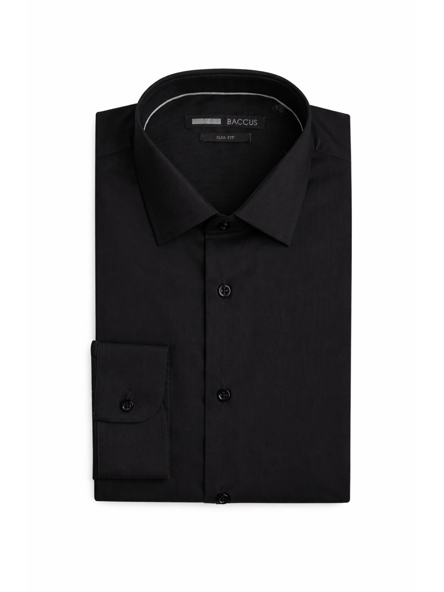 White Slim Fit Shirt with Contrast Collar Detail