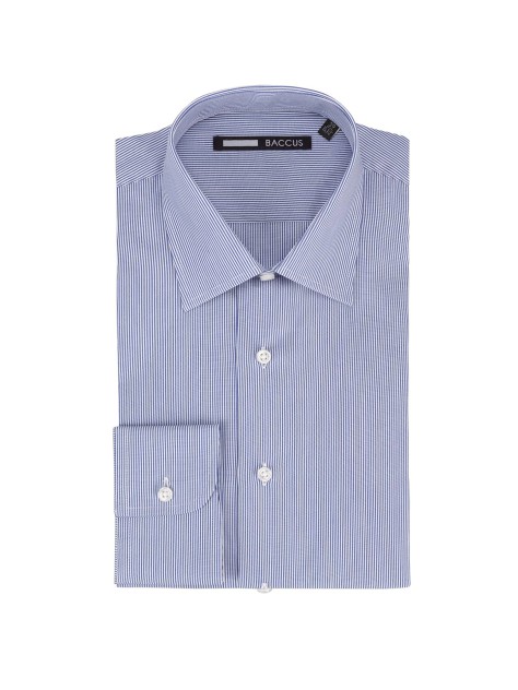 Blue Striped Regular Fit Refined Shirt - Image product