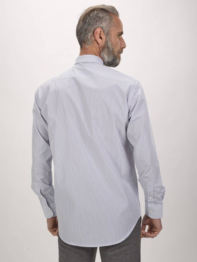 Blue Striped Regular Fit Classic Shirt