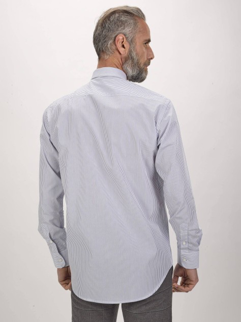 Blue Striped Regular Fit Classic Shirt