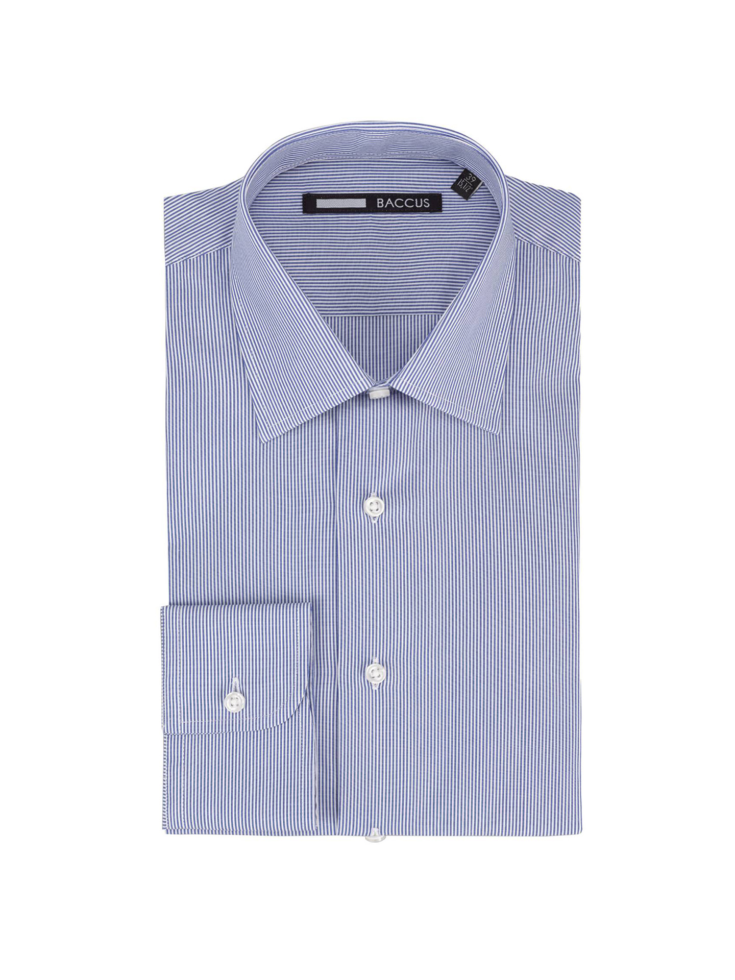 Camisa Azul às Riscas Regular Fit Refinada