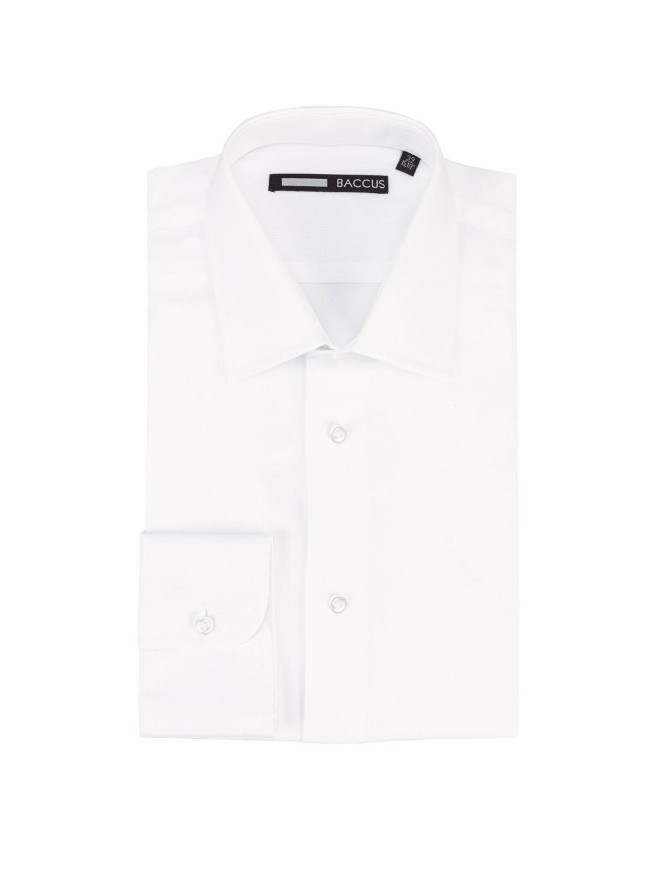 Blue Textured Cotton Regular Fit Shirt