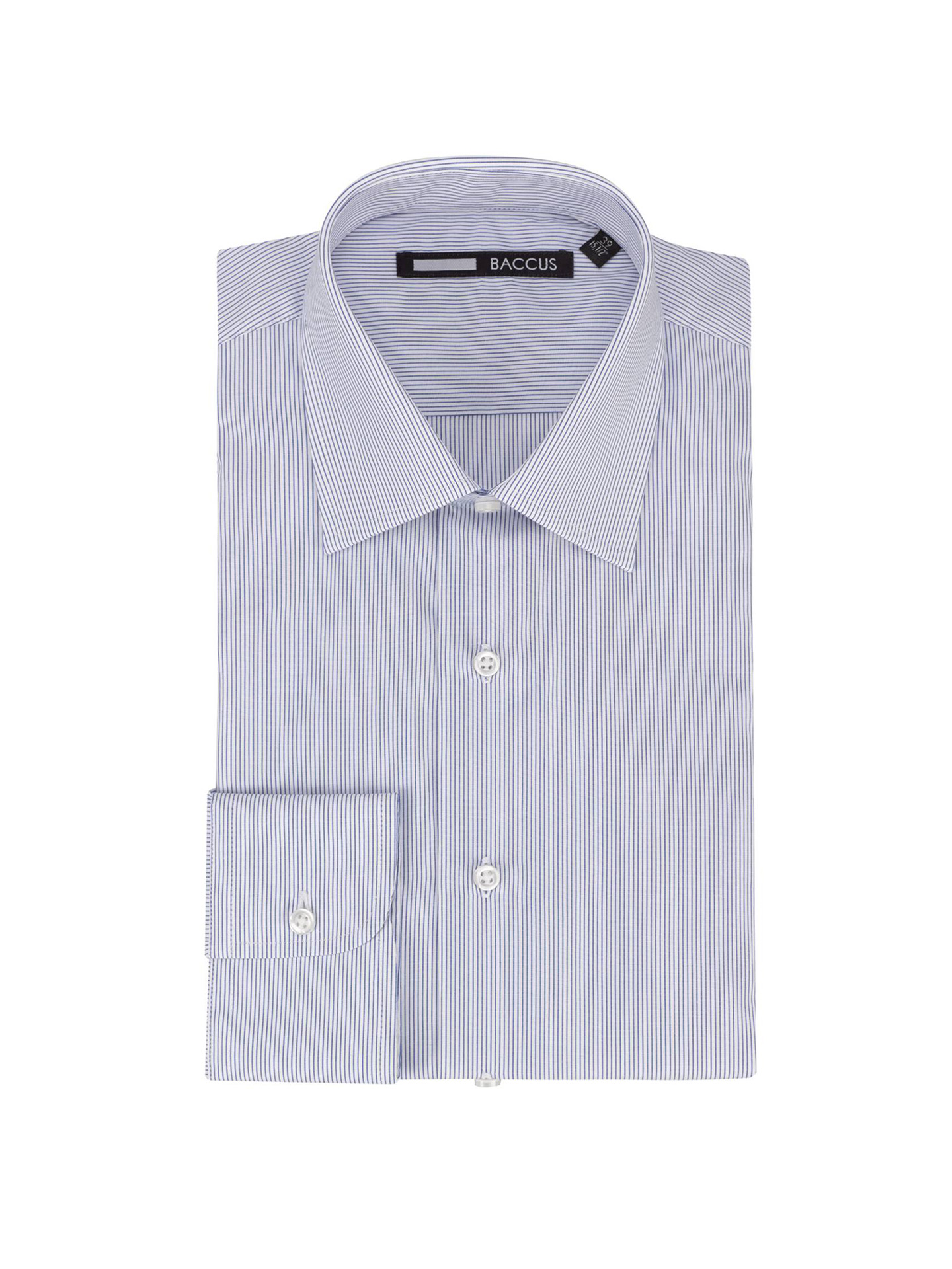 Camisa Azul às Riscas Regular Fit Elegante