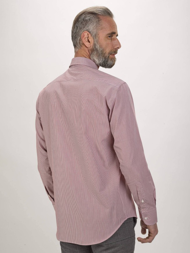 Blue Striped Regular Fit Refined Shirt