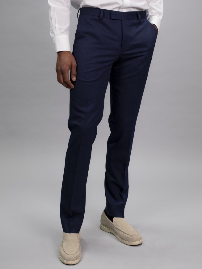 Slim Fit Blue Italian Wool Suit