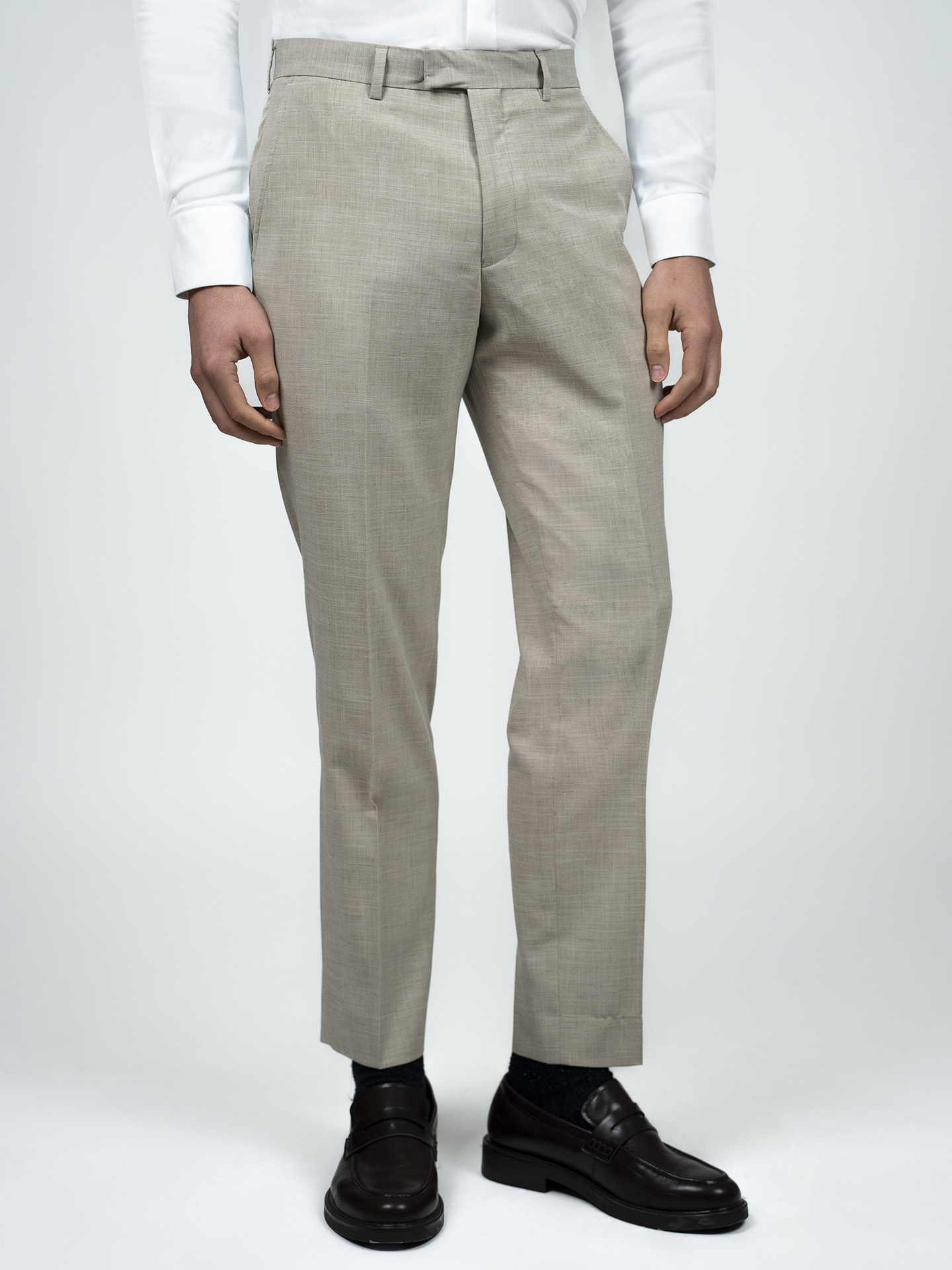 Regular Fit Bege Easy Care Suit