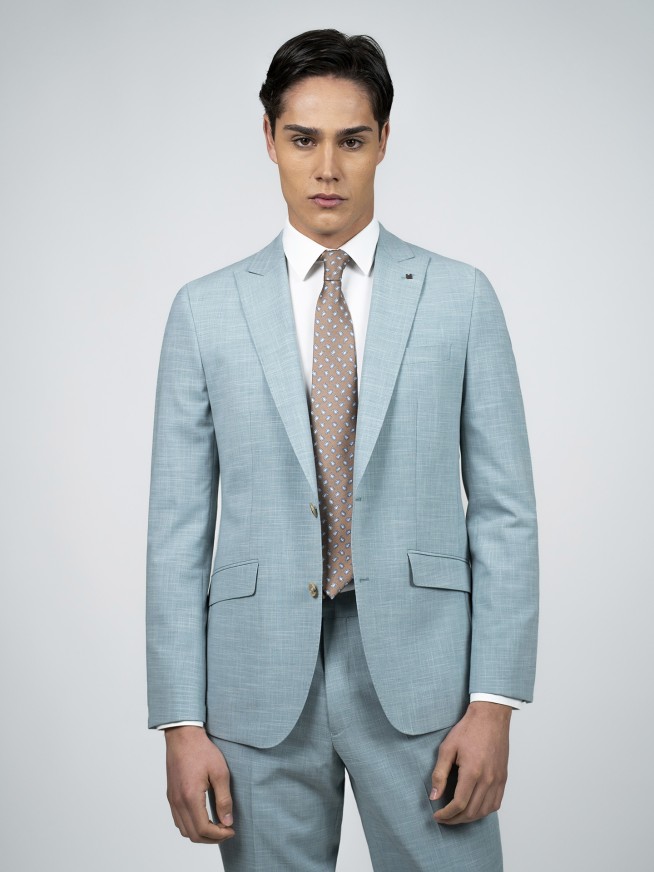 Regular Fit Light Green  Easy Care Suit