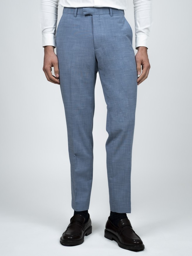 Regular Fit Light Blue Easy Care Suit