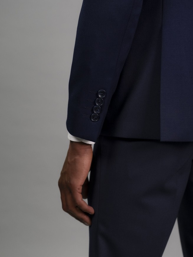 Tailored Fit Blue Italian Wool Suit