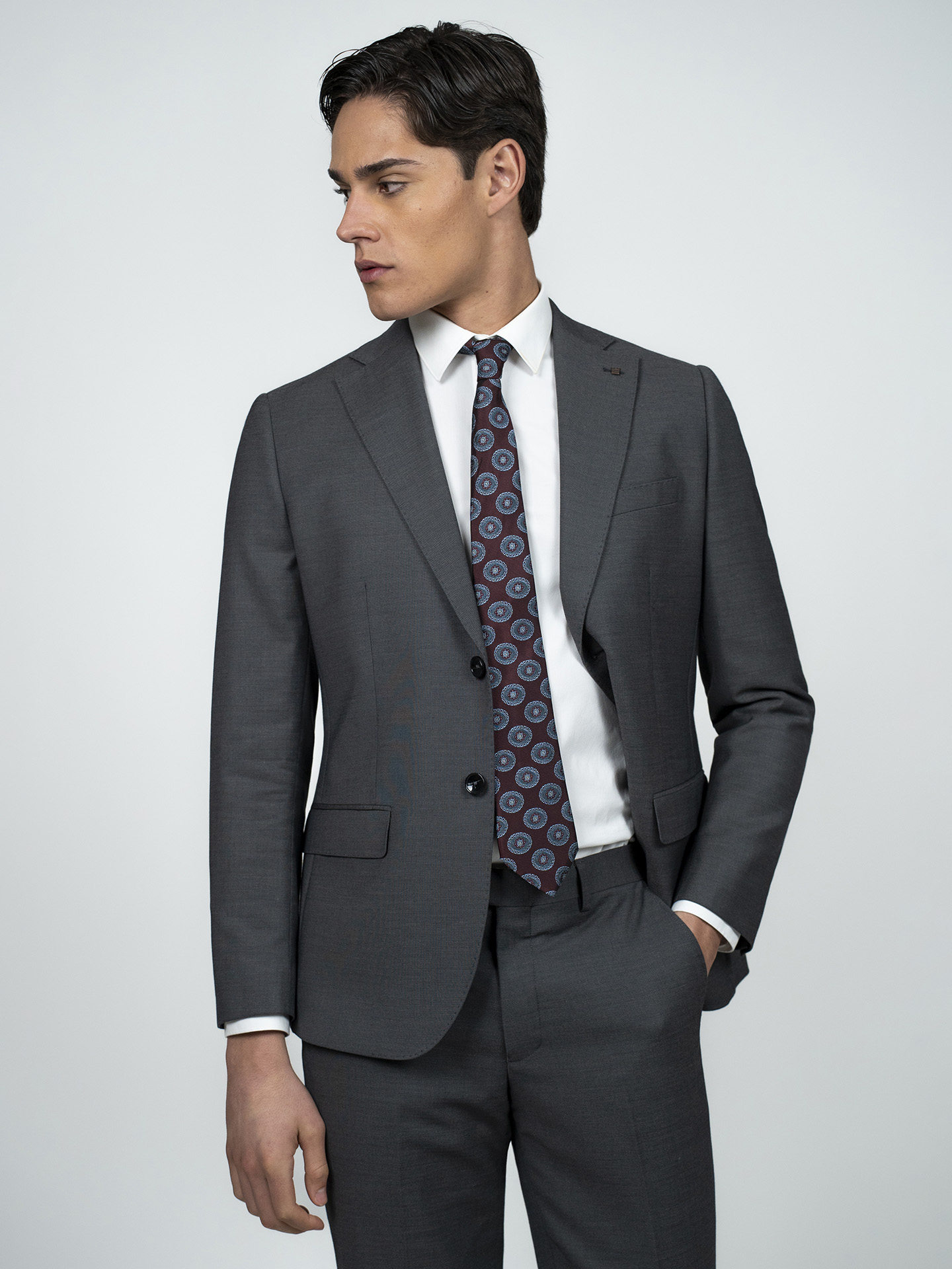 Grey Tailored Fit Suit