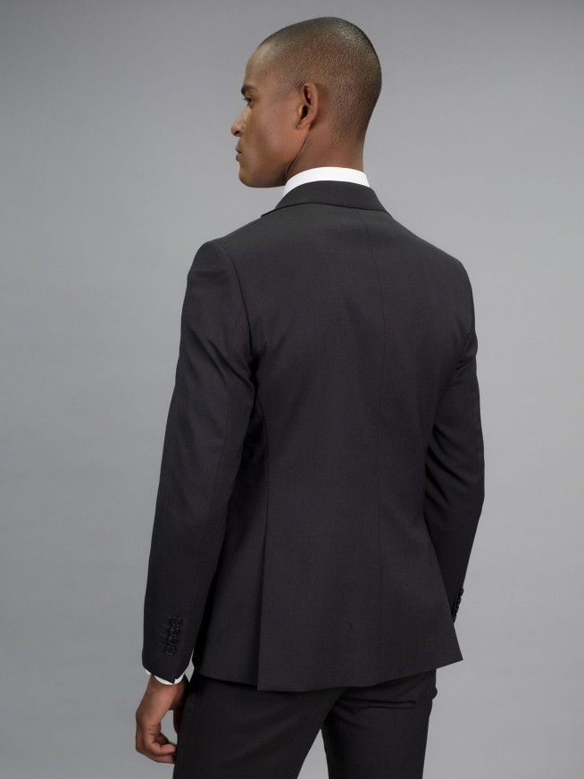 Tailored Fit Charcoal Grey Italian Wool Suit