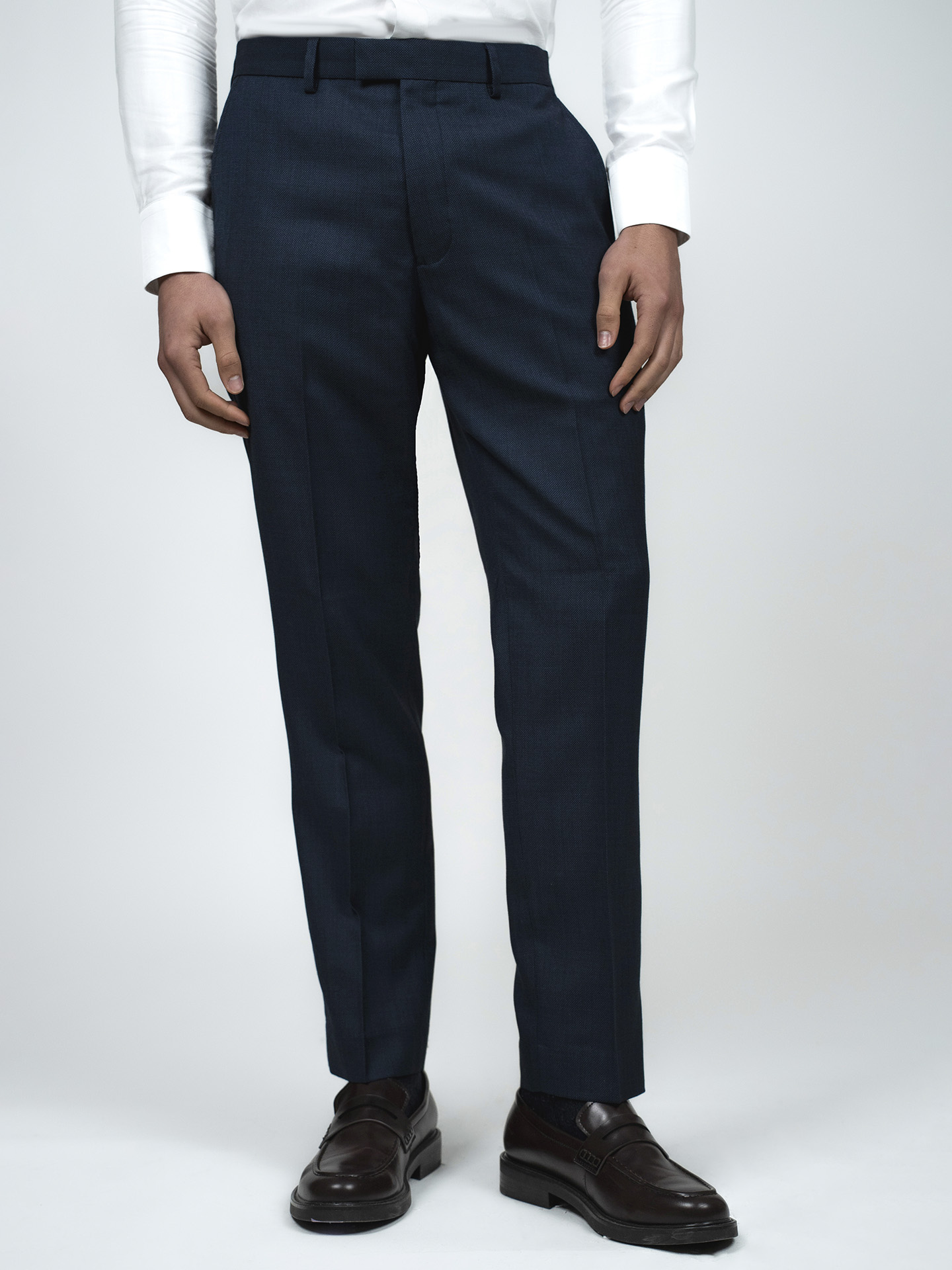 Dark Blue Birdseye Wool Suit