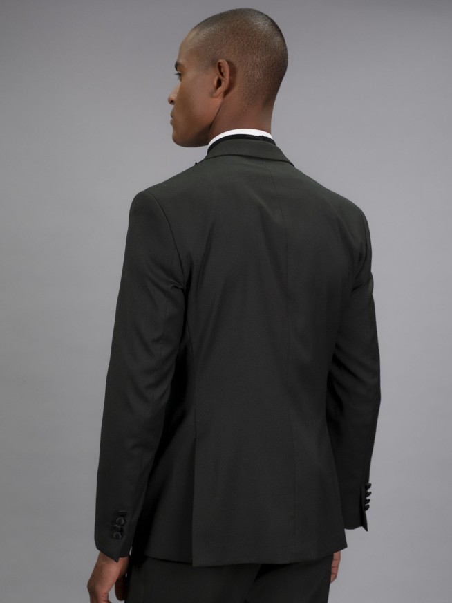 Regular Fit Green Stretch Tuxedo Suit