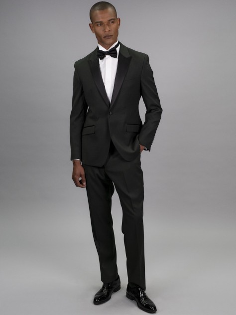 Regular Fit Green Stretch Tuxedo Suit - Image product