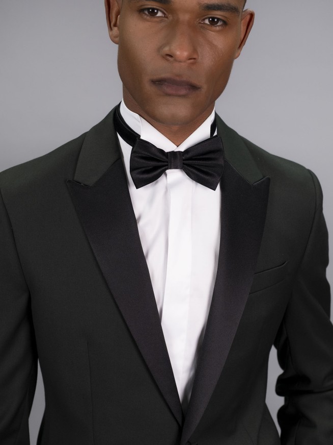 Regular Fit Green Stretch Tuxedo Suit
