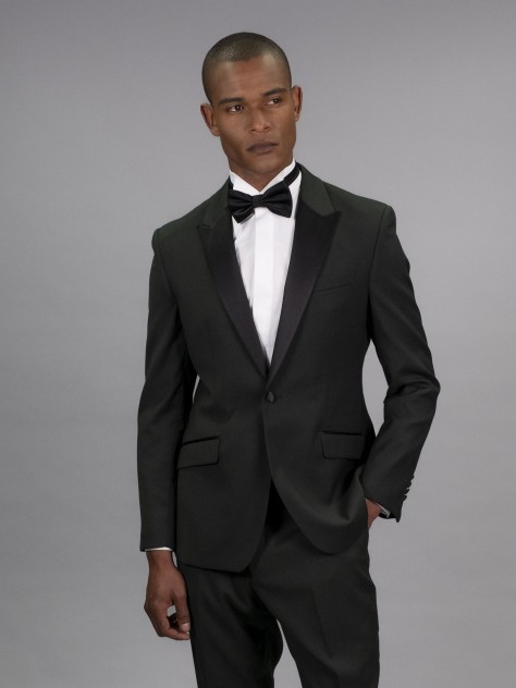 Regular Fit Green Stretch Tuxedo Suit