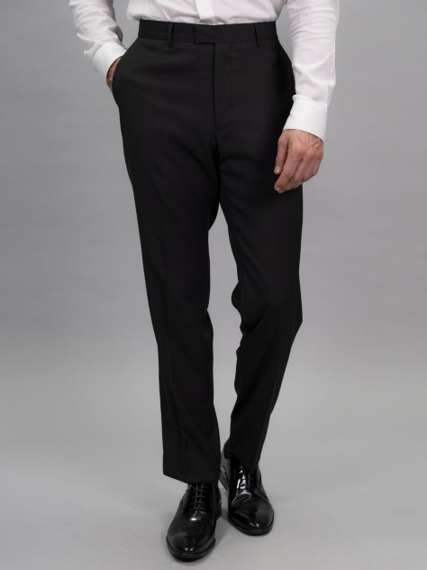 Regular Fit Black Stretch Tuxedo Suit