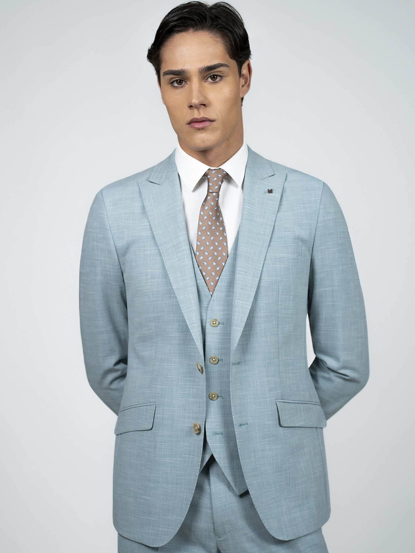 Regular Fit Light Green Easy Care Jacket