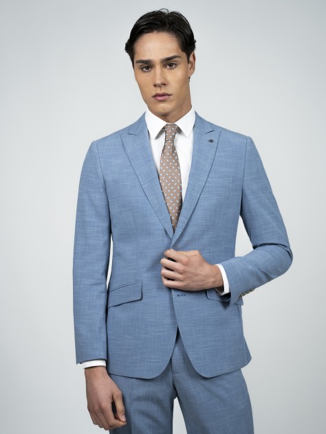 Regular Fit Light Blue Easy Care Jacket - Image product
