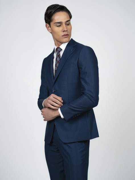 Blue Micro-Design Tailored Fit Jacket - Image product