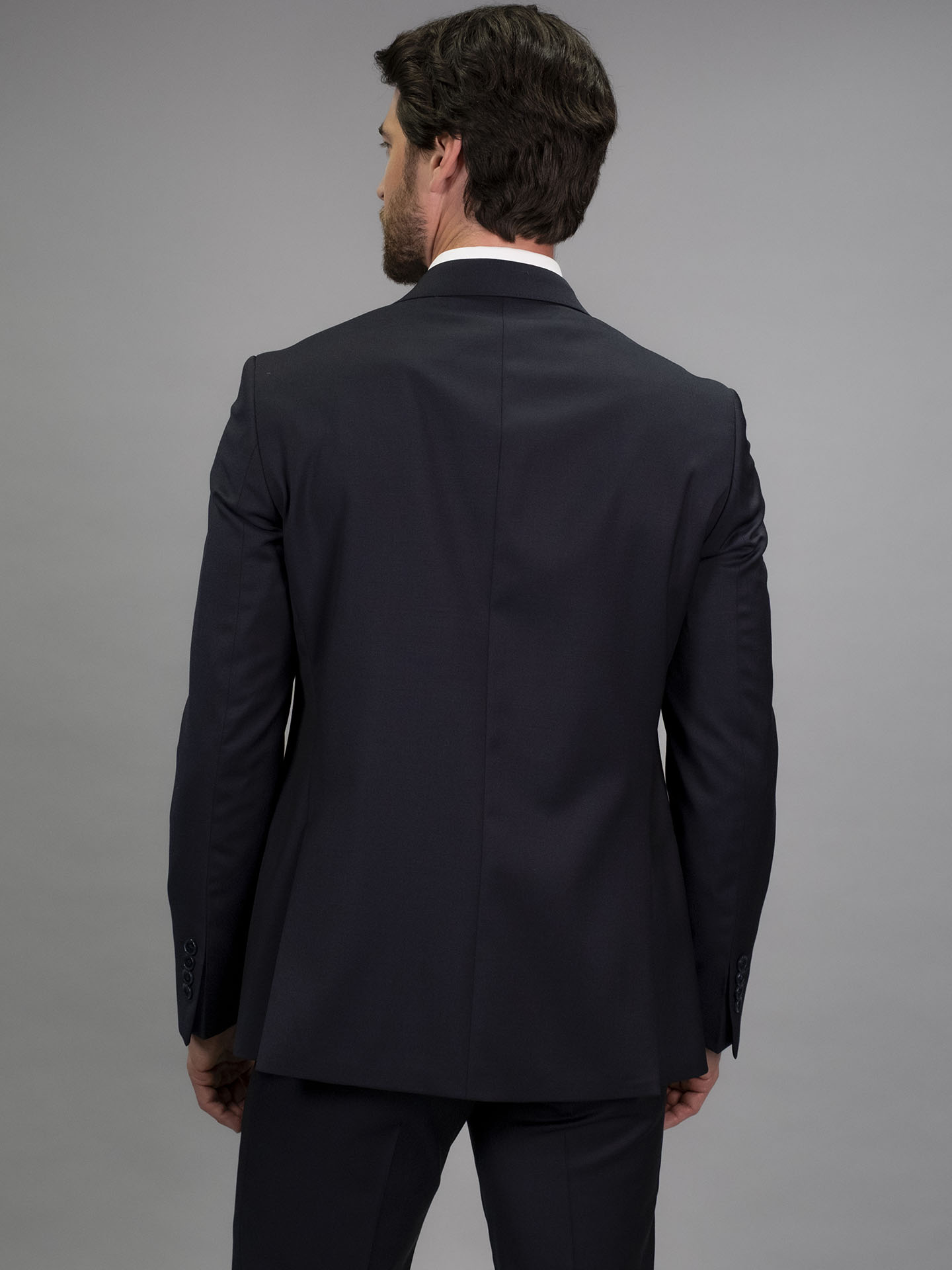 Casaco Tecido Italiano Tailored Fit Cinza claro
