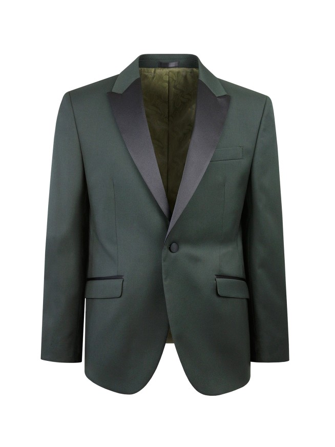Regular Fit Green Stretch  Jacket